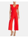 C`FC RACHEL ROY Womens Red Sleeveless V Neck Straight leg Evening Jumpsuit Size: XL fB[X