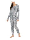 WV[ JOSIE NATORI Intimates Gray Animal Print Sleep Shirt Pajama Top M fB[X