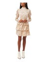RILEY&RAE Womens Beige Skirt Pouf Sleeve Above The Knee Fit + Flare Dress 0 レディース