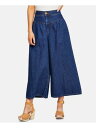 t[s[|[ FREE PEOPLE Womens Blue Denim High Rise Wide Leg Jeans 25 Waist fB[X