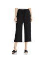 RED HAUTE Womens Black Tie Frayed Gauze Cropped Pants S レディース