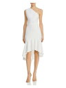 AQUA DRESSES Womens Ivory Sleeveless Above The Knee Evening Hi-Lo Dress 4 fB[X
