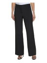 fB[P[GkC DKNY Womens Black Wide Leg Creased Hook And Bar High Waist Pants Petites 12P fB[X