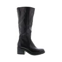 A.S.98 Lynton A95305-101 Womens Black Leather Zipper Knee High Boots 7 fB[X