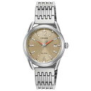 シチズン Citizen Womens 34mm Brown Dial Eco-Drive Solar Watch FE6080-54X レディース