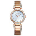 シチズン Citizen Womens 28mm White Mother-of-Pearl Dial Eco-Drive Solar Watch EM0843-51D レディース