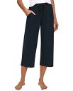 RESHE Womens Capri Pants Wide Leg Loose Comfy Drawstring Lounge Pajama Pants fB[X