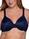 バニティフェア Vanity Fair womens Full Figure Beauty Back Smoothing Bra Underwire - Navy 38DD レディース