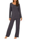 TIKTIK Womens Pajama Set Long Sleeve Sleepwear Scoop Neck Pjs Sets S-4XL レディース