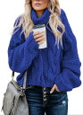 Asvivid Womens Sweaters Turtleneck Cable Knit Sweaters for Women Fall Clothes レディース