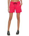 ディーケーエヌワイ DKNY Women's Metallic Logo Shorts Pink Size Large レディース