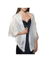 INC Womens Ivory Crescent Shape Scalloped Embroidery Border Wrap fB[X