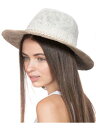 INC Womens White Color Block Braid Detail Elastic Packable Adjustable Panama Hat fB[X