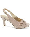 JXRbg KAREN SCOTT Womens Beige Studded Round Toe Stiletto Sling Back Shoes 8 fB[X