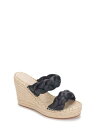 PlXR[ KENNETH COLE NEW YORK Womens Black 1-1/2 Platform Olivia Wedge Shoes 5.5 M fB[X