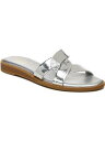 tRTg FRANCO SARTO Womens Silver Goring Geras Open Toe Wedge Slip On Sandals 8 M fB[X