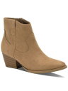 STYLE & COMPANY Womens Beige Perriee Almond Toe Block Heel Western Boot 7 M fB[X