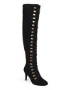 Wl RNV JOURNEE COLLECTION Womens Black And Metal Detail Trill Stiletto Heeled Boots 8 fB[X