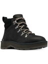 ソレル SOREL Womens Black Hi-line Round Toe Block Heel Leather Hiking Boots 5 レディース