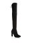 奢 磻ĥޥ STUART WEITZMAN Womens Black Narrow Calf Almond Suede Heeled Boots 7.5 M ǥ