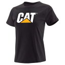 L^s[ Caterpillar Women Trademark Logo Tee Black XL T Shirt Y