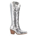 ディンゴ Dingo Dance Hall Queen Sequin Snip Toe Cowboy Womens Silver Casual Boots DI182- レディース