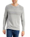 Club Room Textured Cotton Sweater Soft Grey Heather 2XL MED GRAY Size XXLRG S/S メンズ