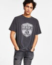 Heroes Motors Mens Logo Graphic T-Shirt Gray Y