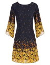グレース GRACE KARIN Summer Dresses for Women Trendy Cocktail Dress Midi Navy-Yellow レディース