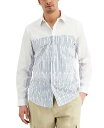 INC International Concepts Mens Blocked Striped Shirt White Pure 2XL WHITE Size Y