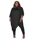 Huasemy Plus Size Outfits for Women Plus Size Outfits 2 Piece Tracksuits Long レディース