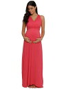 Jezero Womens Maternity Maxi Dress Sleeveless Ruched Pregnancy Photography Dress fB[X