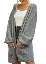 YOGERSSY Winter Long Sleeve Cardigans for Women: Warm Lightweight Cozy Button Up レディース