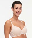 Ve Chantelle Womens Pure Light 3/4 Spacer Bra Nude Blush 36C Tan Size 34DD fB[X