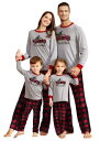 IFFEI Matching Family Pajamas Sets Christmas PJ's Sleepwear Truck Print Top レディース