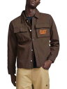 L^s[ Caterpillar Men's Urban Passage Shirt Jacket Brown Size Medium Y