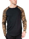 ig Natori Men's Animal Print Raglan T-Shirt Black Size X-Large Y