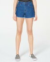 Tinseltown Juniors' Frayed Denim Shorts Blue Size 7 fB[X