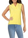 アンクライン Anne Klein Women 039 s Beekman Dot Pleated Collar Blouse Yellow Size XX-Small レディース