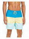 CLUBROOM Mens Teal Drawstring Lined Color Block Classic Fit Swim Trunks S メンズ