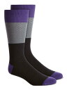 ALFATECH BY ALFANI Mens Gray Color Block Dress Crew Socks 7-12 メンズ