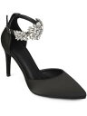 Wl RNV JOURNEE COLLECTION Womens Black Loxley Pointed Toe Stiletto Buckle Pumps 10 fB[X