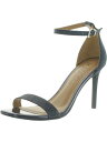WILD PAIR Womens Navy Glitter Bethie 2 Square Toe Stiletto Sandals Shoes 8 W fB[X