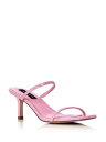 AQUA Womens Pink Comfort Ellen Square Toe Stiletto Slip On Heeled Sandal 7.5 M fB[X