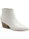 ALFANI Womens Ivory Armena Pointed Toe Block Heel Zip-Up Booties 10 M レディース