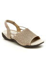 JBU Womens Beige All Terra Traction Pixie Vegan Round Toe Sandals 6.5 M fB[X