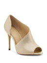 ボツキエ BOTKIER Womens Gold Adelia Peep Toe Stiletto Slip On Leather Pumps Shoes 9.5 M レディース