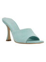 ゲス GUESS Womens Light Blue Hambree Slip On Leather Heeled Mules Shoes 5.5 M レディース