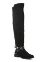 LXnO XOXO Womens Black Buckle Accent Stretch Dress Boots Shoes 7.5 fB[X