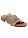 BUENO Womens Beige Perforated Tulla Round Toe Slip On Leather Sandals Shoes 38 fB[X